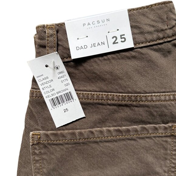 NWT - Pacsun Eco Brown Dad Jeans - 25 - Picture 3 of 7